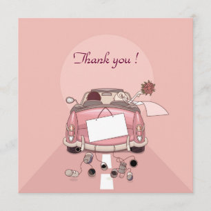 Carte De Remerciements voiture de mariage de remerciement