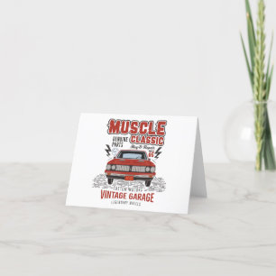 Carte De Remerciements Voiture Muscle Classique