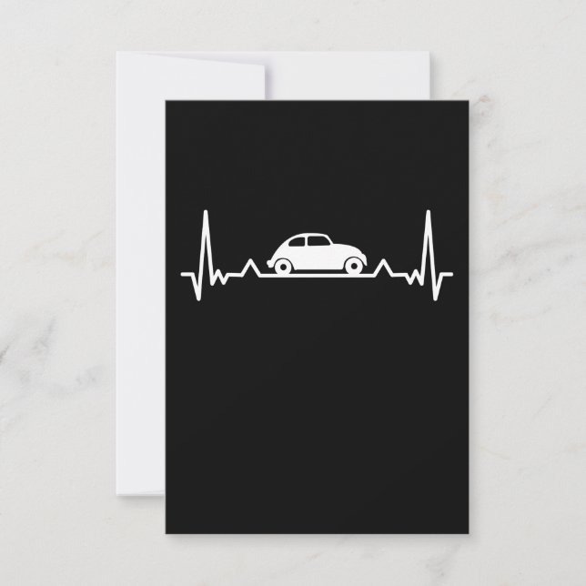 Carte De Remerciements Voitures classiques Heartbeat cadeau automobile (Devant)