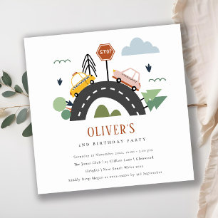 Carte De Remerciements Voitures urbaines Route N'importe quel âge Anniver