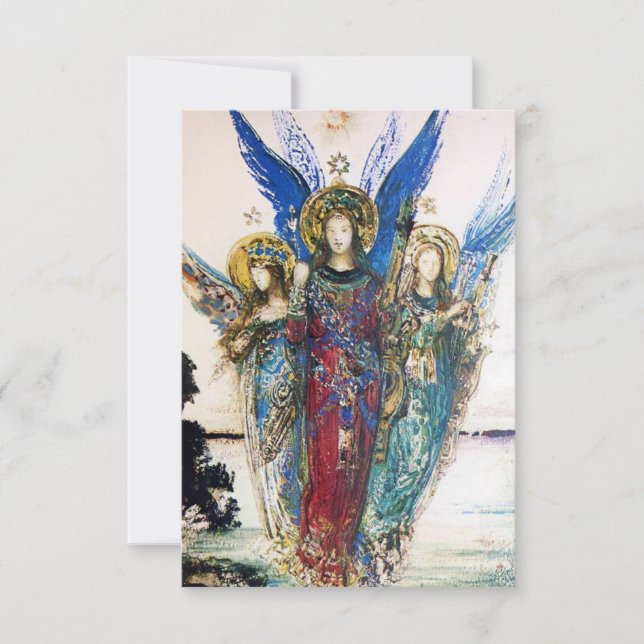 Carte De Remerciements "Voix du soir" par Gustave Moreau (Devant)