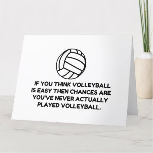 CARTE DE REMERCIEMENTS VOLLEYBALL FACILE