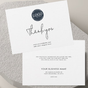 Carte De Remerciements Votre logo d'entreprise et votre site Web d'entrep