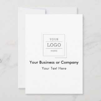Carte De Remerciements Votre logo d'entreprise personnalisé