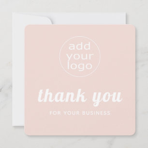 Carte De Remerciements Votre logo vous remercie pour votre entreprise