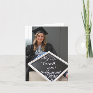 Carte De Remerciements Votre photo Blank Budget Graduation