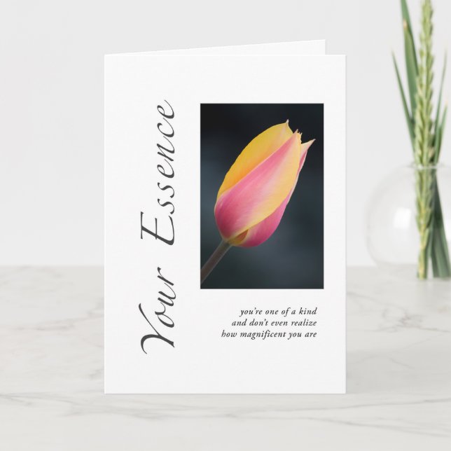 Carte De Remerciements Votre Tulipe d'essence (Devant)