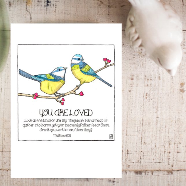 Carte De Remerciements Vous êtes amoureux Birds Friendship Card (Créateur téléchargé)