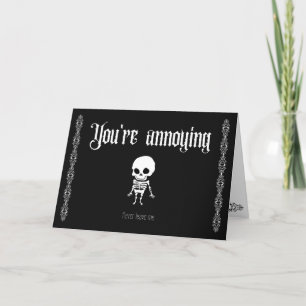 Carte De Remerciements Vous êtes embêtant, ne me laissez jamais... Goth V