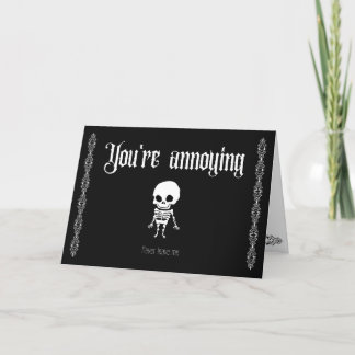 Carte De Remerciements Vous êtes embêtant, ne me laissez jamais... Goth V
