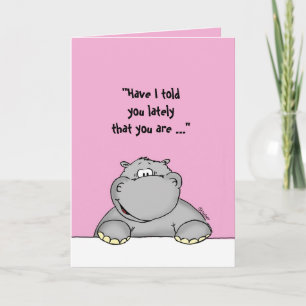 Carte De Remerciements Vous êtes flipper génial - Hippo avec signe.