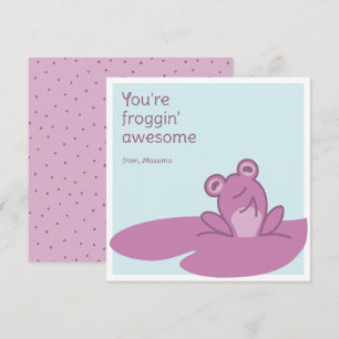 Carte De Remerciements Vous êtes Froggin' Awesome Violet Valentine