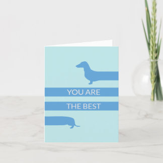 Carte De Remerciements Vous êtes le meilleur dachshund drôle
