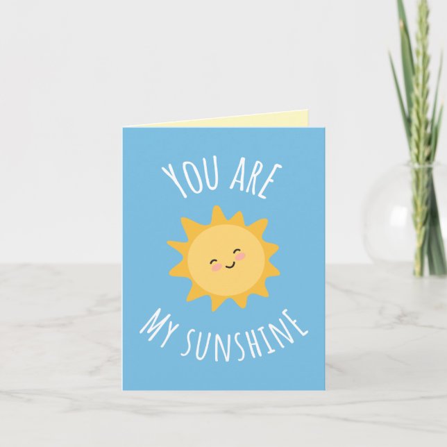 Carte De Remerciements 'Vous Êtes Mon Soleil' Conception Solaire Ravissan (Devant)