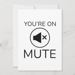Carte De Remerciements Vous êtes sur Mute