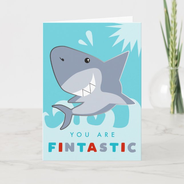 Carte De Remerciements Vous êtes un requin fintastique (Devant)