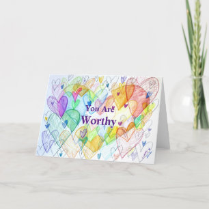 Carte De Remerciements Vous Êtes Véritable Rainbow Hearts Art Greeting Ca