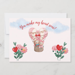 Carte De Remerciements Vous faites de mon coeur des Gnomes en ballon à ai