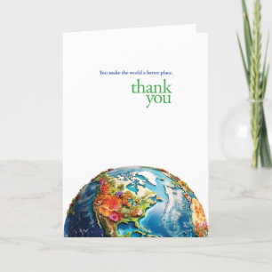 Carte De Remerciements Vous Faites Du Monde Un Meilleur Endroit
