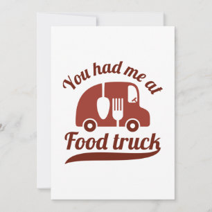 Carte De Remerciements Vous M'Avez Eu Au Camion Alimentaire