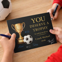 Vous méritez un entraîneur de football de trophée