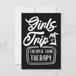 Carte De Remerciements Voyage Art Girls Voyage moins cher que la thérapie