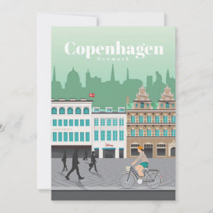 Carte De Remerciements Voyage Art Voyage à Copenhague