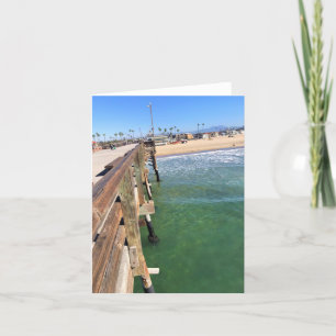 Carte De Remerciements Vue depuis la jetée, Newport Beach, Californie