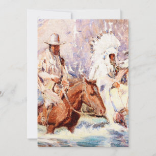 Carte De Remerciements "Wading Through the Water" par Carl Oscar Borg