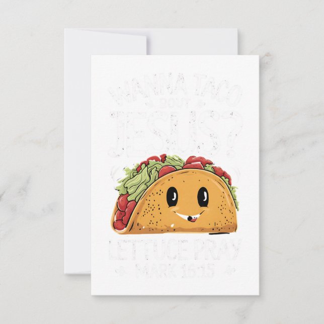 Carte De Remerciements Wanna Taco 'Bout Jésus (Devant)