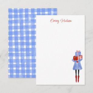 Carte De Remerciements Watercolor Fashion Girl personnalisée