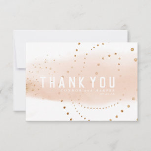 Carte De Remerciements Watercolor Heart Splash Art Abstrait moderne
