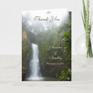 Carte De Remerciements Waterfall Wedding Thank You Card