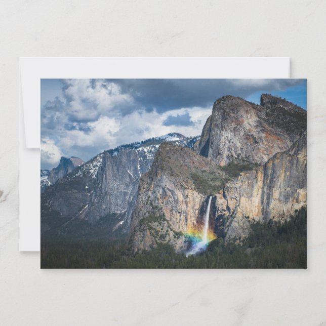 Carte De Remerciements Waterfalls | Bridal Veil Falls Yosemite California (Devant)