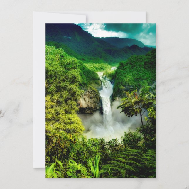 Carte De Remerciements Waterfalls | San Rafael Falls, Ecuador (Devant)