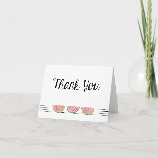 Carte De Remerciements Watermelon Thank You Note Card (Devant)