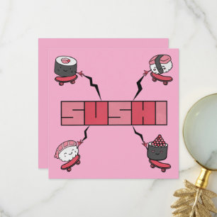 Carte De Remerciements We Love Sushi - Sushi Love - ASL ILY Obsession