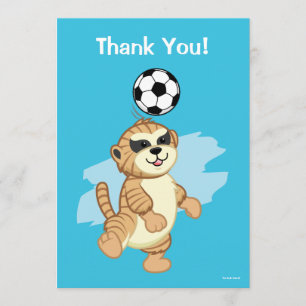 Carte De Remerciements Webkinz Meerkat jouant au football