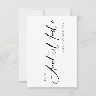 Carte De Remerciements Wedding Card  for Your Aunt and Uncle 