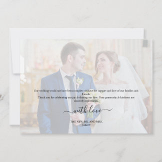 Carte De Remerciements Wedding Thank You Card