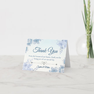 Carte De Remerciements Wedding Thank You Card Elegant Editable