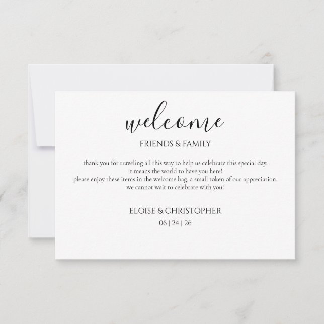 Carte De Remerciements Welcome Kit Card (Devant)