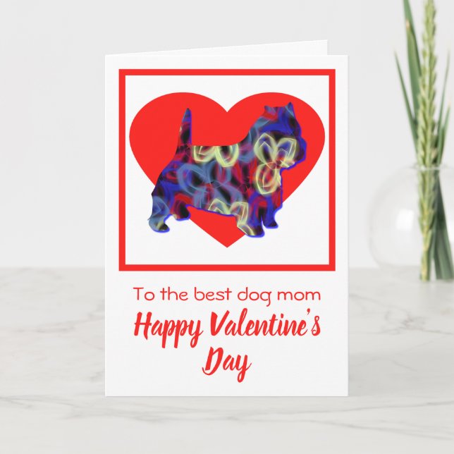 Carte De Remerciements West Highland White Terrier Red Valentine’s Day (Devant)