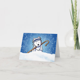 Carte De Remerciements Westie Terrier Shepherd Christmas Note Card