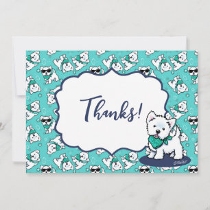 Carte De Remerciements Westies Cutieface KiniArt