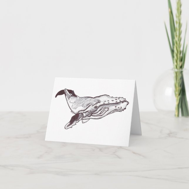 CARTE DE REMERCIEMENTS WHALE (Devant)