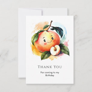 Carte De Remerciements Whimsical Juicy Fruit Peach Anniversaire