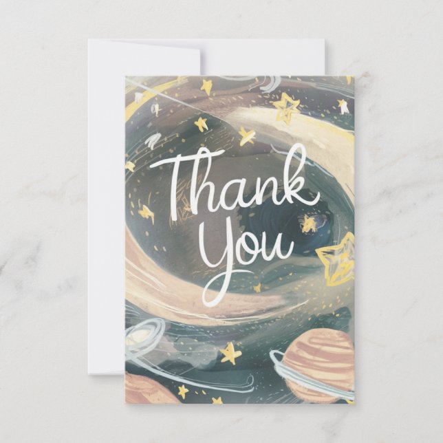 Carte De Remerciements Whimsical Lovely Heaven Celestin (Devant)