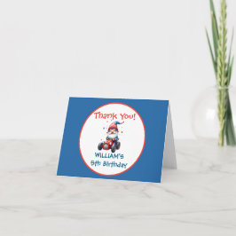 Carte De Remerciements Whimsical Patriotic Star Birthday 