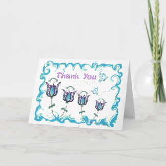 Carte De Remerciements Whimsy Tulips